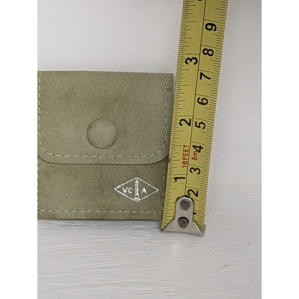 Authentic VAN CLEEF & ARPELS VCA Green Suede Style Jewelry Travel Pouch Bag